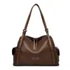Bolso para Mujeres de Mediana Edad con Textura de Lichi, Bolso Tote de Gran Capacidad, Moderno y Elegante, Bolso de Mano y Bolso de Hombro Casual y Versátil
