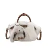 Bolso Transfronterizo para Mujer, Diseño de Gran Capacidad, Bolso Peludo, Femenino, Ligero y Lujoso, Bolso Tipo Dumpling Estilo Coreano, Bolso de Hombro Simple para el Trabajo