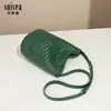 2025 Nueva Bolso Cubo Grande Tejido a Mano, Alta Calidad Simple de Hombro Cruzado Cesta de Verduras Bolso para Mujer