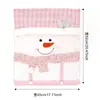 Decorações de Natal Transfronteiriças Capa para Cadeira para Idosos Boneco de Neve Lantejoula Rosa Capa de Apoio Capa Europeia e Americana para Cadeira de Casa