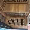 Sala de Sauna a Vapor com Grafeno Personalizada Sauna de Cedro Vermelho Casa de Sauna para Três Pessoas Sala de Suor Móvel Armazém de Sauna a Vapor