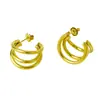 Aço Inoxidável Tendência Rua Pat Novo Joia de Orelha Europeu e Americano Elegante Argola de Orelha Brincos Feminino Banhado a Ouro Qualidade Moda Versátil
