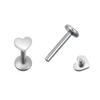 Brincos de Piercing de Titânio Puro F136 Cruz Estrela de Cinco Pontas Rosca G23 Cravo de Nariz Argola de Nariz Piercing Corporal Cravo de Lábio Cravo de Língua +