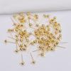Pinos de Placa Ondulada Banhados a Ouro 14K que Preservam a Cor 4mm 6mm 8mm Latão Banhado a Ouro Tarraxas de Brinco Semi-Acabadas Acessórios para Brincos Feitos à Mão DIY
