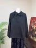 Zhi LiNova Camisa Base Jacquard com Gola Boneca Estilo Chinês 2026 Novo Design de Primavera Top Jovem e Elegante