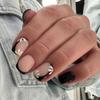 Transfronterizo Corto Dulce Genial Hecho a Mano Usar Armadura Sencillo Personalizado Flor Blanca Parche de Arte de Uñas Creativo Combinable Parche de Uñas Postizas