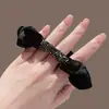 Goma para el pelo plisada de plata de lujo vintage con diseño intrincado, estilo nuevo, tacto lujoso, duradera para coletas, versátil para el uso diario