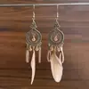Fotografía de Viajes Pendientes de Gancho para Oreja de Pluma Personalidad Pendientes de Borla Súper Hada Viaje Fotografía Callejera Estilo Étnico Pendientes Retro Simples para Mujeres