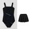 [5 Colores] Nuevo Estilo Coreano Ins Sexy Traje de Baño de una Pieza sin Espalda para Mujer, Adelgazante Estilo Resort Falda-Estilo Traje de Baño de Playa Spa