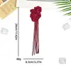 Atacado do Fabricante Borla de Cristal Rosa Flores Bordadas à Mão Enfeites Patches Bordados Acessórios de Vestuário Corsage DIY