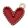 Mezcla de 20 colgantes grandes de aleación con gotas de aceite rojo, accesorios de bricolaje, pendientes, pulseras, accesorios, colgante perforado