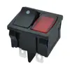 Interruptor en Forma de Barco Kcd1 con un Lado Interruptor, un Lado Indicador de Luz Roja, Interruptor de Encendido Basculante de 4 Pines