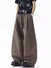 Pantalones largos casuales versátiles de pierna ancha, rectos, holgados, antiarrugas, de secado rápido, estilo japonés vintage, nuevos para primavera y otoño, para hombre