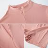 Cross-border novo enfiado slim-fit uma peça yoga roupas femininas de manga curta zíper uma peça roupas de alta intensidade esportes fitness roupas