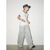 Pantalones Deportivos de Algodón con Estampado de Letras Retro Americano, Pierna Ancha, para Hombre y Mujer, Verano, Rectos, Sueltos, Versátiles, Casuales