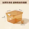 Recipiente para armazenamento de ração de animais de estimação, material PP antibacteriano, design de meia tampa, à prova de umidade, com base antiderrapante, colher medidora para facilitar a porcionamento, adequado para armazenar ração de cães e gatos em casa