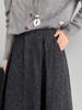 Falda de Lana Resistente tipo Capullo ~ Falda Linterna Estilo Coreano para Mujer, Versátil Falda Plisada Casual de Corte A 6158