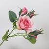 Ramo de rosas coreanas de 5 flores de simulación, suministro transfronterizo, planta verde de simulación, rosa artificial, decoración floral para el hogar.