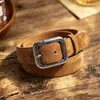 Cinturón vintage de gamuza para mujer, cinturón de cuero genuino mate de alta gama, perfecto para jeans y vestidos de otoño e invierno, con hebilla cuadrada