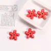 Flor de Cinco Pétalos INS Fresca Cuentas de Cerámica Agujero Recto Flor para Ensartar Cuentas Sueltas Accesorios para Colgante de Cadena de Teléfono Hecho a Mano DIY