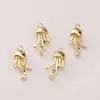 Nuevo Colgante Pequeño de Zirconia Chapado en Oro de 14K con Electrochapado de Cobre Retro Colgante para Pulsera Colgante para Collar Colgante