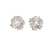 Pendientes de girasol estilo coreano, flor geométrica, perla, diseño nicho, temperamento, combinan con todo, alta gama, pin de plata dieter