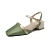 Sandalias con Hebilla Bordadas Zapatos Guofeng 43 Zapatos de Baile Jazz Sandalias Comercio Exterior Baotou Trasero Grueso 31 Tacón Medio Huecos