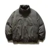 Yidao Vintage 2025 Inverno Novo Jaqueta de Penas de Pato Branco 90 Masculina Marca Tendência Solta Gola Alta Roupa de Trabalho Jaqueta Quente