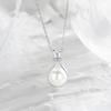 Prata Sterling S925 Bag Pearl Colar Feminino Luz Luxo Nicho High-end Estilo para namorada presente de aniversário