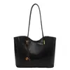 Bolso Grande de Cuero Encerado al Aceite para Mujer 2025 Nuevo Otoño e Invierno Bolso de Hombro para el Trabajo Bolso de Mano