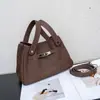 Bolsa Feminina Simples e de Alta Moda, Bolsa de Mão em Couro Bovino de Primeira Camada Togo, Bolsa Transversal de Couro Genuíno, Bolsa Kelly de Luxo Leve