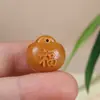 Cerradura de Fortuna Pequeña Tallada en Sándalo, Accesorios de Juguete, Pulsera, Colgante para Teléfono Móvil, Llavero, Collar para Bolso, Accesorios de Cerradura Ruyi
