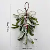 Muérdago Artificial Navideño Transfronterizo, Decoraciones para el Hogar con Vegetación Artificial de Amazon, Colgantes de Decoración Navideña