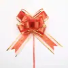 Transfronterizo 50 lazos grandes de borde dorado rosa de hilo de nieve para tirar a mano, decoración para coche de boda, embalaje de regalo de Navidad, flor para tirar