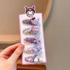 Horquilla de arena movediza Sanrio para niños, niña Kulomi no daña el flequillo, horquilla para cabello suelto, clip dulce para niña