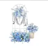 Nova decoração de casamento flor artificial de casamento teto flor artificial flor de plástico fileira de chão guia de flores arranjo de flores palco T