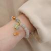 Pulseira de Jade de Xinjiang Tianshan Cui Feminina Nicho High-end Pulseira de Contas Pingente de Lótus Borboleta Joia de Mão Venda por Atacado