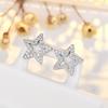 S925 Sterling Silver Pin Jóias Estrela Feminina Brincos Coreano Distintivo Criativo Zircon Brincos Moda Na Moda Internet Jóias Da Celebridade