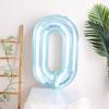 Globo Digital de Película de Aluminio de 32 pulgadas Color Gelatina Cristal Azul Decoración de Fiesta Escena de Cumpleaños Número 1 Infantil