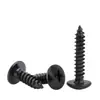 Tornillos Autorroscantes de Cabeza Plana Grande de Acero Inoxidable 304 Negro M3M4M5M6 Tornillos Autorroscantes de Cabeza de Paraguas Cruzada Recubiertos de Zinc Negro Ta