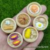 Miniatura simulação vapor comida vaporizador gaveta pequeno-almoço DIY chave caso de telefone móvel geladeira patch pequeno saco de gaiola acessórios de resina