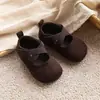 Zapatos de cuero estilo bosque para niñas, colección otoño 2026, zapatos de princesa francesa pastorales, merceditas de tiras cruzadas para bebés, modernos