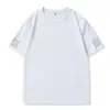 Nova camiseta esportiva de algodão fresco com listra refletiva para ciclismo, gola redonda, manga curta, secagem rápida, para casais, venda direta da fábrica, pode ser enviada em nome dos clientes
