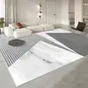 Tapete de Sofá para Janela de Canto Estilo Creme Antiderrapante de Luxo para Sala de Estar, Tapete Lavável para Quarto ao Lado da Cama, Mesa de Centro