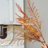 Hierba de coral artificial, hierba dorada, con follaje denso y esponjoso, plantas verde dopamina, espigas de arroz temáticas de otoño y hojas decorativas para bodas