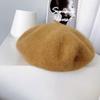 Sombrero tejido de mezcla de lana de conejo de otoño e invierno japonés para mujer, boina gruesa y cálida, sombrero de pintor O Home