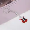Accesorios de Guitarra Eléctrica Simulada, Colgantes de Instrumentos Musicales, Bolsas de Regalo para Eventos, Llaveros de Guitarra Metálicos con Goteo de Aceite, Regalos Empresariales