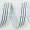 Banda elástica jacquard personalizada de hilo brillante dorado y plateado para cinturas de ropa interior, tirantes de lencería, costados de pantalones y dobladillos de faldas
