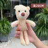 Chaveiro de pelúcia Urso de Pelúcia pingente de boneca urso conjunto de três peças cachecol boneca urso urso palito atacado