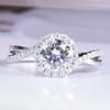 Anillo de Moda Doble Torcido Chapado en Oro de 18K Característica Bicolor Anillo Moussaint Super Flash de 2 Quilates